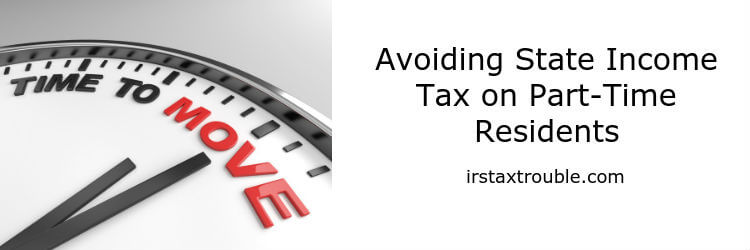 Avoiding State Income Tax On Part-time Residents